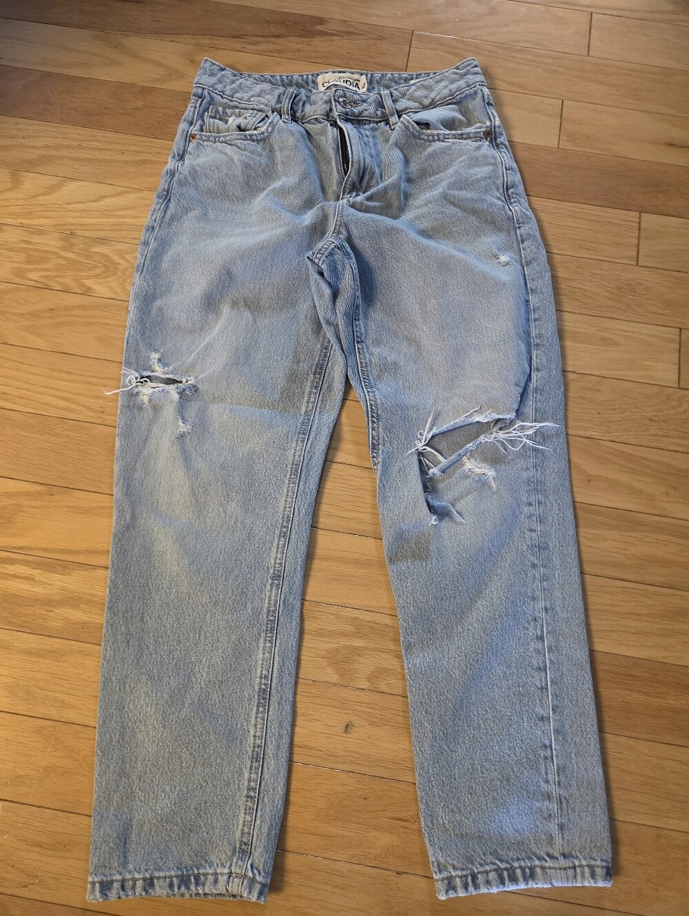 Light Blue Distressed Women's Jeans
